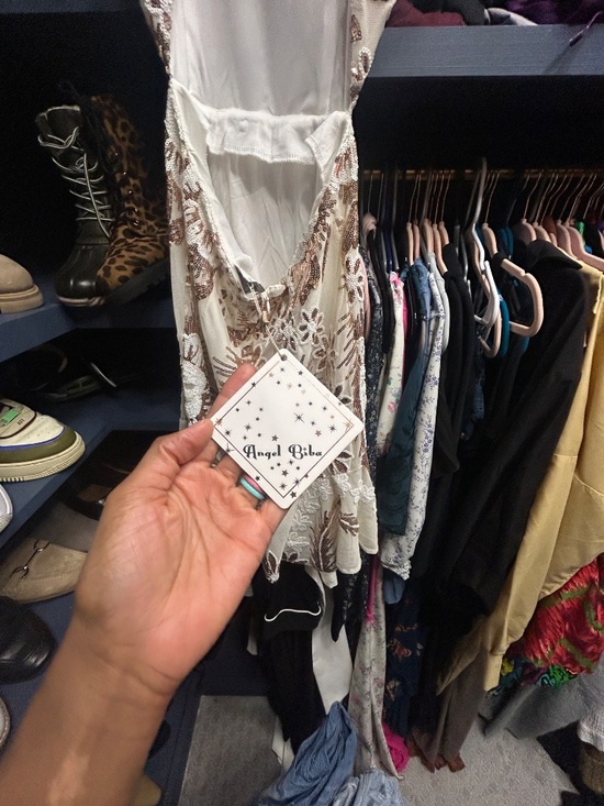 Angel biba rose gold and white sequin mini dress - Picture 6 of 8